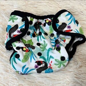 Thirsties Cloth Swim Diaper in Toucan size 2
